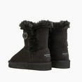 thumbnail image 5 of Weestep Wood Button Warm Shearling Winter Lightweight Snow Boots(4 Big Kid, Black), 5 of 7