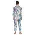 thumbnail image 6 of 1 Piece Adult Onesie Pajamas Cozy & Loose-Fit Sleepsuit Loungewear with Pockets Watercolor Orchids and Lilies Medium, 6 of 7