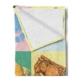 thumbnail image 2 of Crabs Soft Flannel Fleece Throw Blanket, Illustration of Crabs Different Colors Poprt Style Retro Design Print, Cozy Plush for Indoor and Outdoor Use, 60" x 80", Pale Yellow and Orange, by Ambesonne, 2 of 5