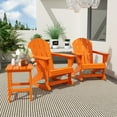 thumbnail image 4 of Polytrends  Laguna 3-Piece Poly Adirondack Rocking Chairs and Side Table Set Orange, 4 of 5