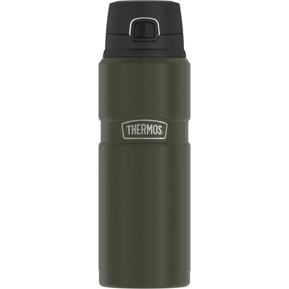 Thermos Stainless King Vacuum Insulated Stainless Steel Drink Bottle, 24oz, Matte Army Green