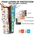 thumbnail image 7 of 30oz Fall Pumpkins Leaves Pattern Tumblers Stainless Steel Tumbler with Lid and Straw,Vacuum Insulated Double Wall Travel Tumbler Cups Mug with Cleaning Brush for Coffee,Tea, 7 of 7