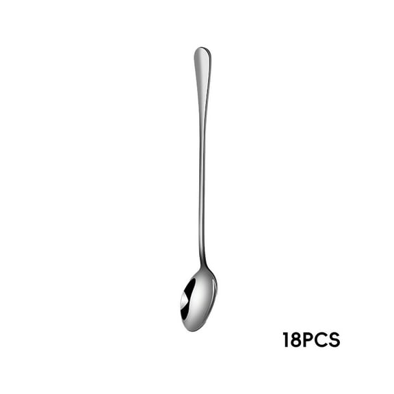 FACEGA Stainless Steel Spoon,Heat Resistant Comfort Spaghetti Spoon,Gleaming Finish Flat Bottom Soup Spoons