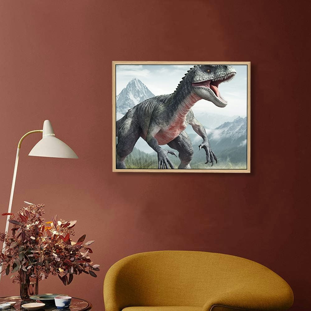 JRXY Dinosaur Wall Art Posters, Dinosaur Bathroom Decor Dinosaur Birthday Party Supplies, Dinosaur Party Decorations, Dinosaur Birthday Decorations Poster Canvas Prints Framed Picture 1