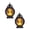 2 Pcs, variant on 2026 Halloween Witch LED Lantern, Black , Electronic Candle Light Halloween Party Pumpkin Battery Operated Light with Spooky Silhouette, Hanging & Tabletop Decor for Halloween Party