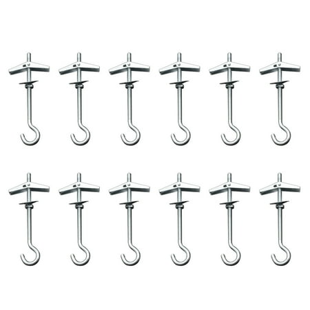 

GETHOME 12pcs Indoor Outdoor Easy Install M 4 90mm Ceiling Hook Spring Toggle Wing Bolt