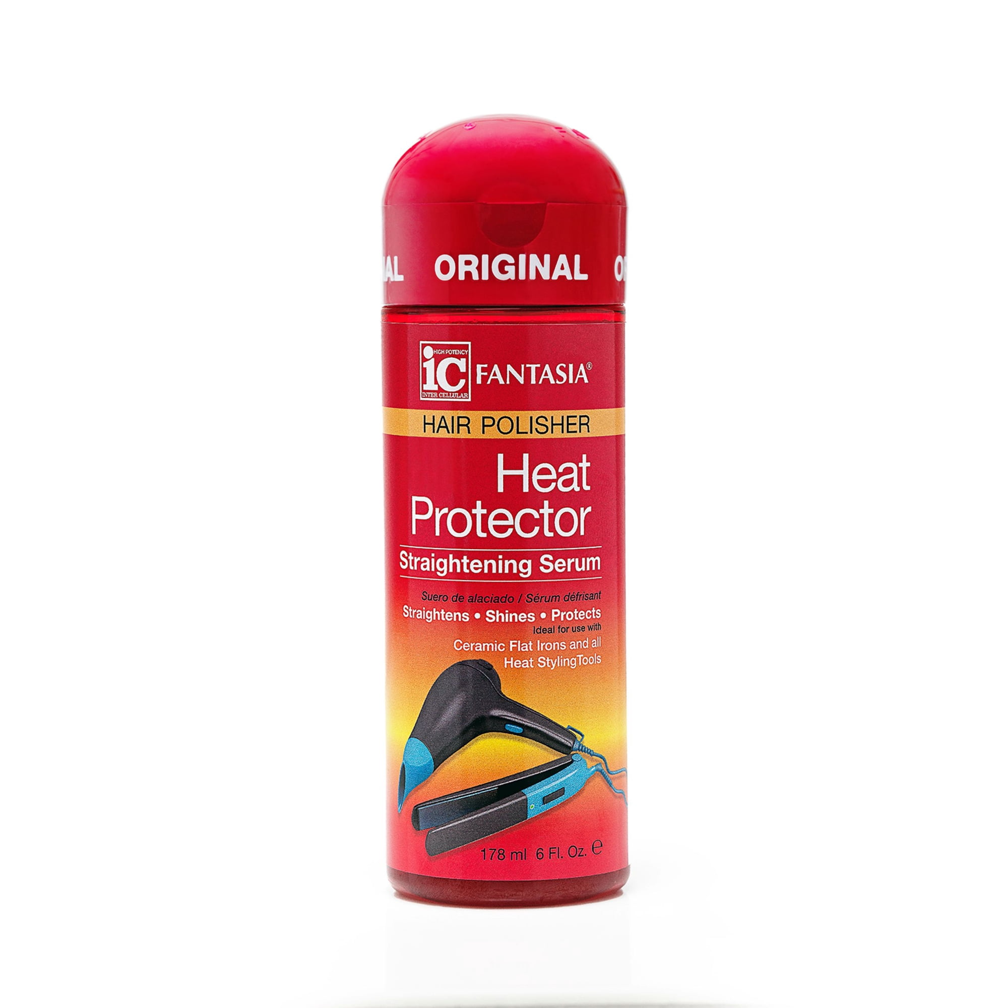 Fantasia High Potency IC Original Heat Protector Straightening Serum, 6 fl. oz., Chemically Damaged, Unisex