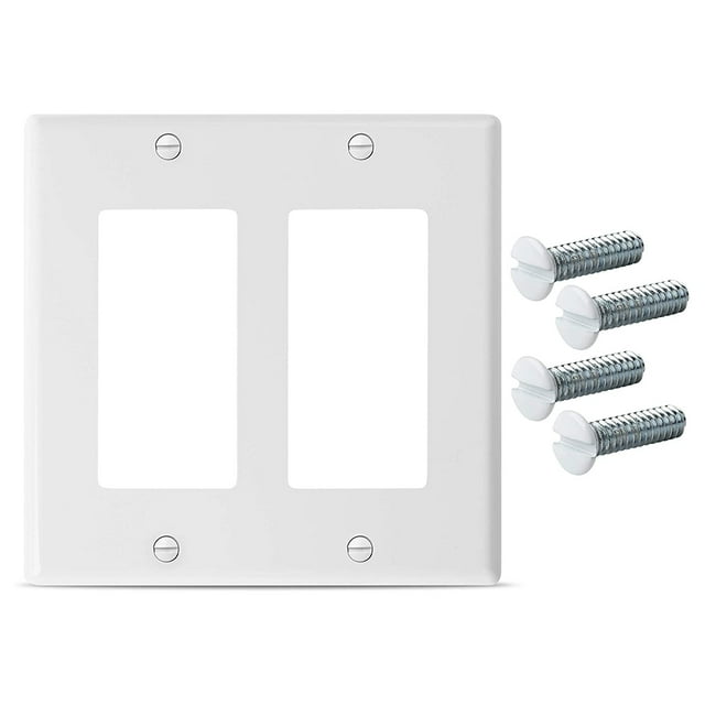 Shisuyan 4pcs Light Switch Outlet Wall Plate Cover Decorative Wall Plates Electrical Faceplate for Decorator Receptacle Outlet Switch