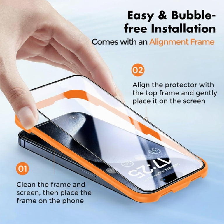 Ahyaa Clear Screen Protector for iPhone 15 & iPhone 16 photo 5