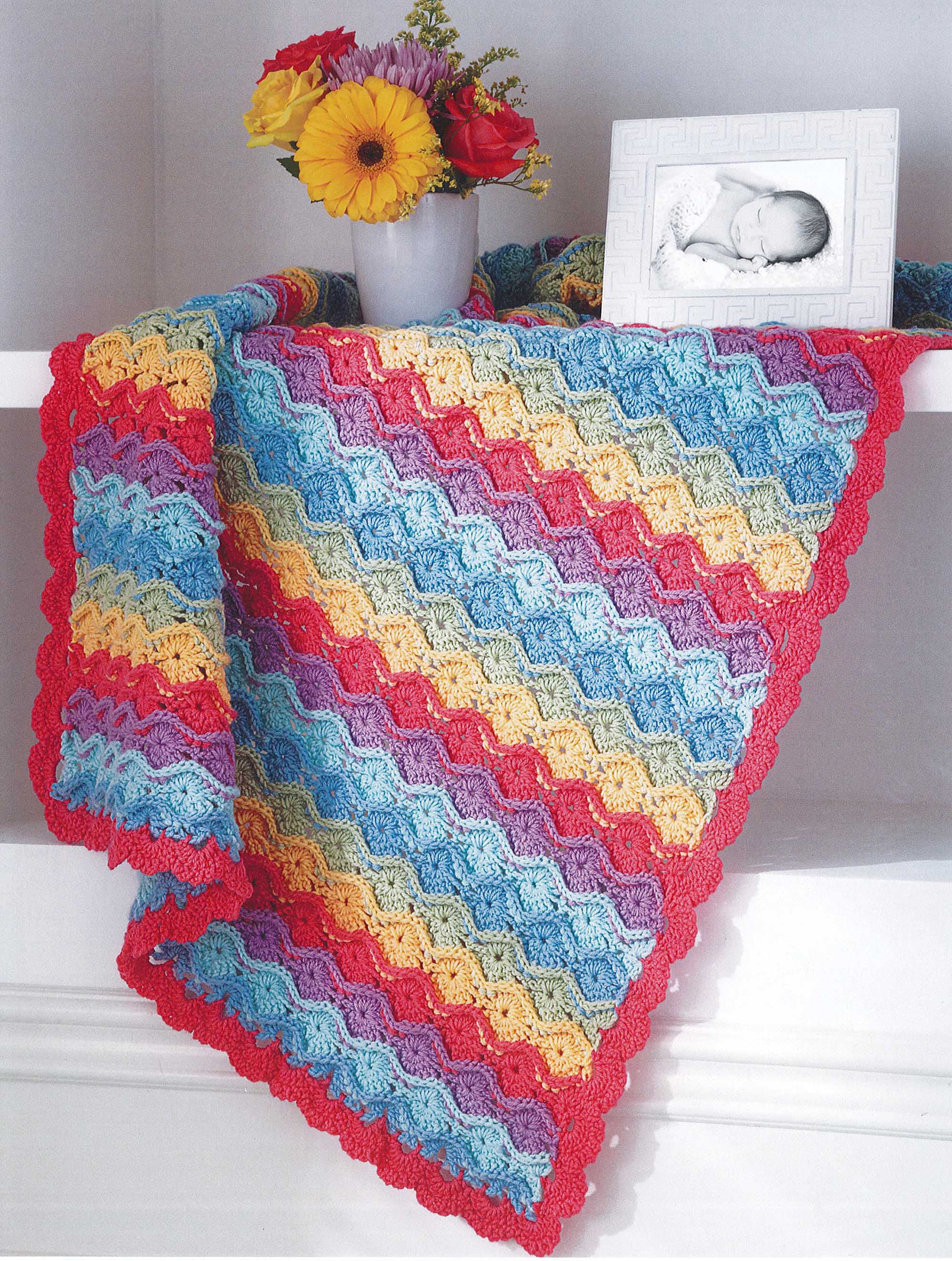 Crocheting Supplies And Crochet Colorful Baby Blanket Stock Photo -  Download Image Now - iStock