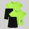 thumbnail image 3 of 2 Pack Boys Outfits Summer Casual Short Sleeve Crewneck Althetic Top And Boyshorts Kids Clothes Boys Size 5-14, 3 of 4