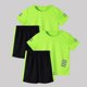 thumbnail image 4 of Odeerbi Conjunto Atlético de Malla de Niños de 2 Paquetes 5-14 Años, Ropa Deportiva de Tira Reflectante Seca Rápida de 2 Piezas Camiseta Shorts Outfits, 4 of 8