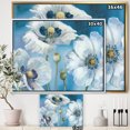 thumbnail image 2 of Handpainted White Flower on Blue II - Farmhouse Framed Canvas, 2 of 3