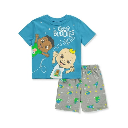 

CoCo Melon Baby Boys 2-Piece Shorts Set Outfit - gray multi 12 months (Infant)