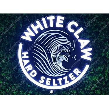 Queen Sense 24"x24" White Claws Hard Seltzers LED Sign Light Neon Signs With Dimmer Party Home Wall Decor Lights W124WCHSL-XLED