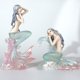 thumbnail image 3 of Decoración de baño de sirena, regalos para niñas, figura de 7.28 pulgadas de alto para estante de habitación, resina, estatua de princesa mediterránea, adorno, escultura, ángel, artesanía casera, coleccionable, diosa del mar del océano JM, 3 of 3