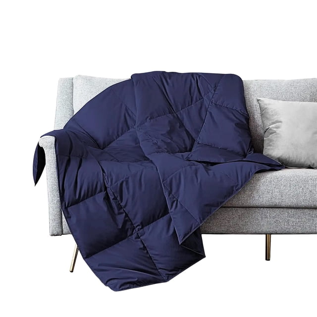 Manta puredown® Soft Feather Plum de 50 x 70 cm, color azul marino