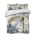 thumbnail image 2 of Palm Tree Beach Full Size Down Alternative Comforter, Lightweight Comforter Quilt Bedding Set with Pillow Shams Watercolor Botanical Seaside All Seasons Bed Comforter Duvet Insert 78"x90", 2 of 7
