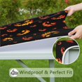 thumbnail image 6 of Black Halloween Pumpkin Faces Square Fitted Tablecloth with Elastic Edge,Square Table Cover,Washable Elastic Table Cover for Home Kitchen Party Decor 36"x36", 6 of 6