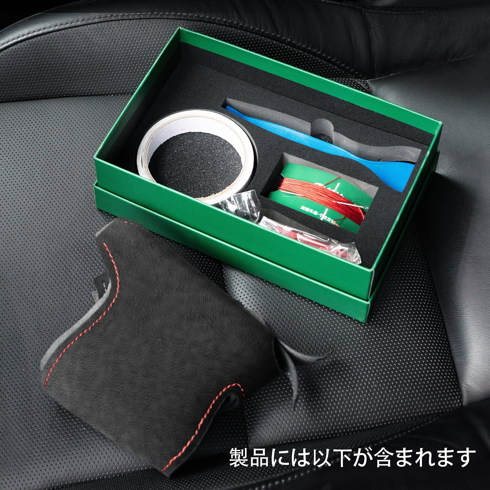 Alfanxi Hand Stitch Sewing Italy Alcantara, Black Thread, Steering Wheel Cover for Tesla Model 3 or Model Y 2018-2023