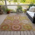 thumbnail image 5 of HomeRoots 630194 10 x 14 ft. Orange Pink & Gold Geometric Washable Transitional Indoor & Outdoor Rectangle Area Rug, 5 of 5