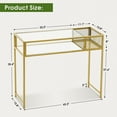 thumbnail image 4 of Ivinta Narrow Console Table with Storage, Modern Sofa Table with Glass Shelves, Long Entryway Table, 4 of 8