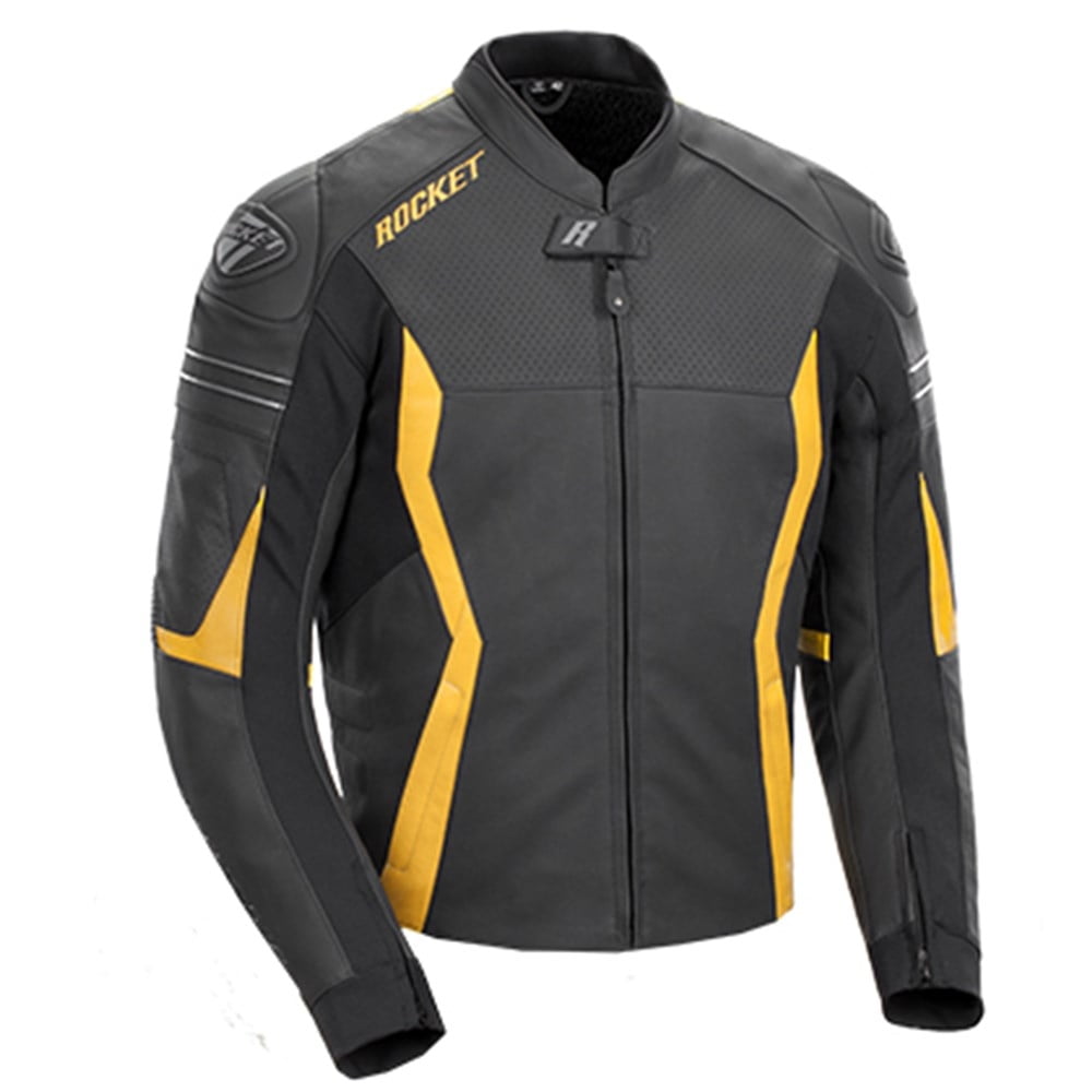 Joe Rocket GPX Leather Jacket Black/Yellow