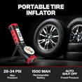 thumbnail image 4 of BIONIC Car Tire Inflator Portable Air Compressor with Work Light and Window Breaker, Rechargeable 1500MAH Portable Tire Inflator for Car Air Pump Portable with LED Pressure Gauge, USB-C Rechargeable, 4 of 8