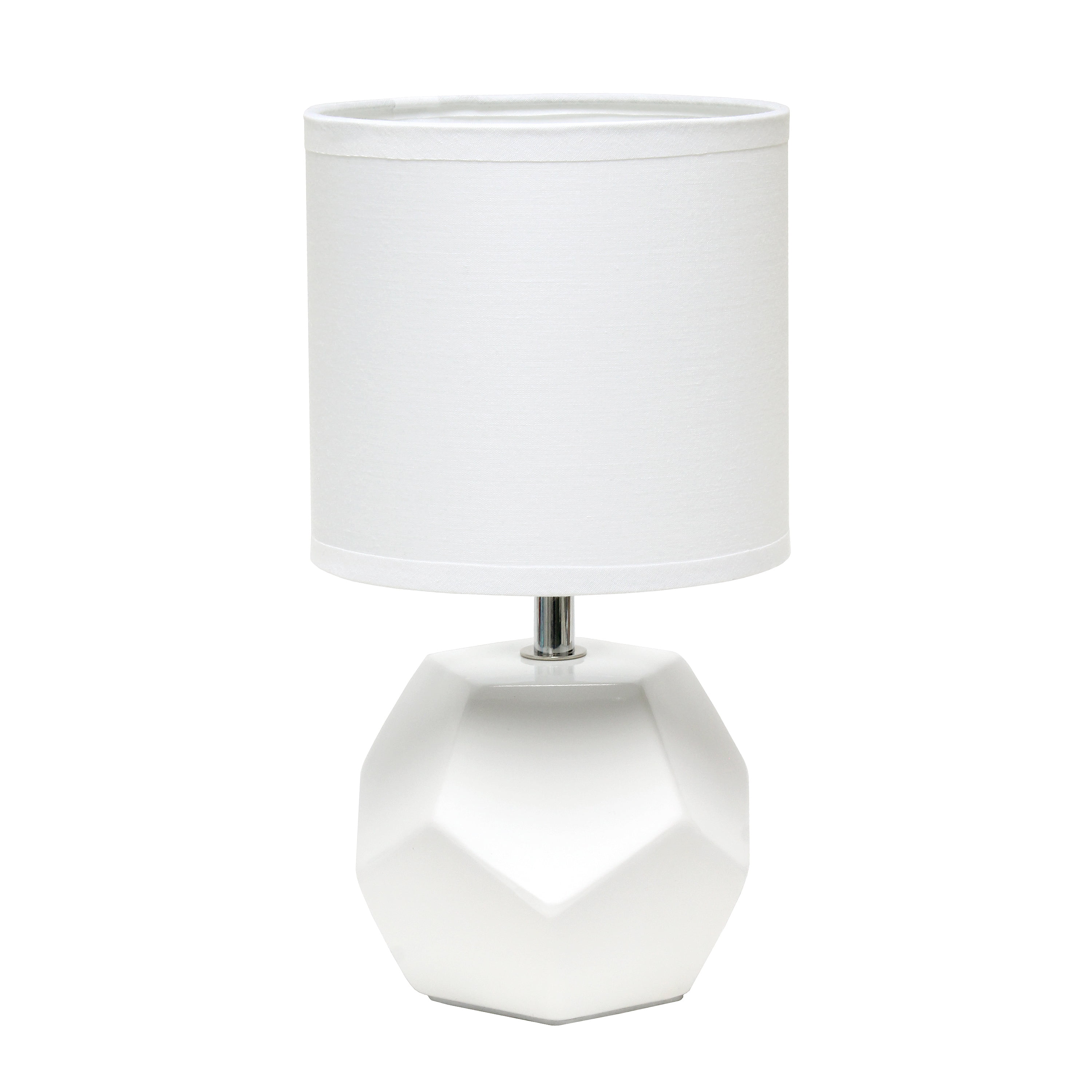 Simple Designs Round Prism Mini Table, Mini Table Lamp With Shade