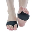 thumbnail image 1 of 1 par de almohadillas de gel de silicona con 2 agujeros para el talón, almohadillas antideslizantes para el arco del antepié, plantillas para zapatos de tacón alto - M (Negro), 1 of 4