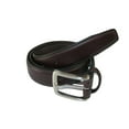 thumbnail image 4 of Men VALENTINI Stitched Leather Belt Classic Pin Buckle Business Dress V711 Wine, 4 of 9