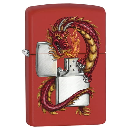 Wrap Around Dragon - Zippo Lighter: Dragon Wrapped Around Lighter - Red Matte 78603