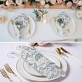 thumbnail image 2 of Blue Paisley Cloth Napkins, Vintage Boho Flower Botanical Leaf Branch Washable and Reusable Dinner Napkins Set of 6, Table Napkin for Kitchen Party Birthday Wedding Hotel Housewarming 20"x20", 2 of 8