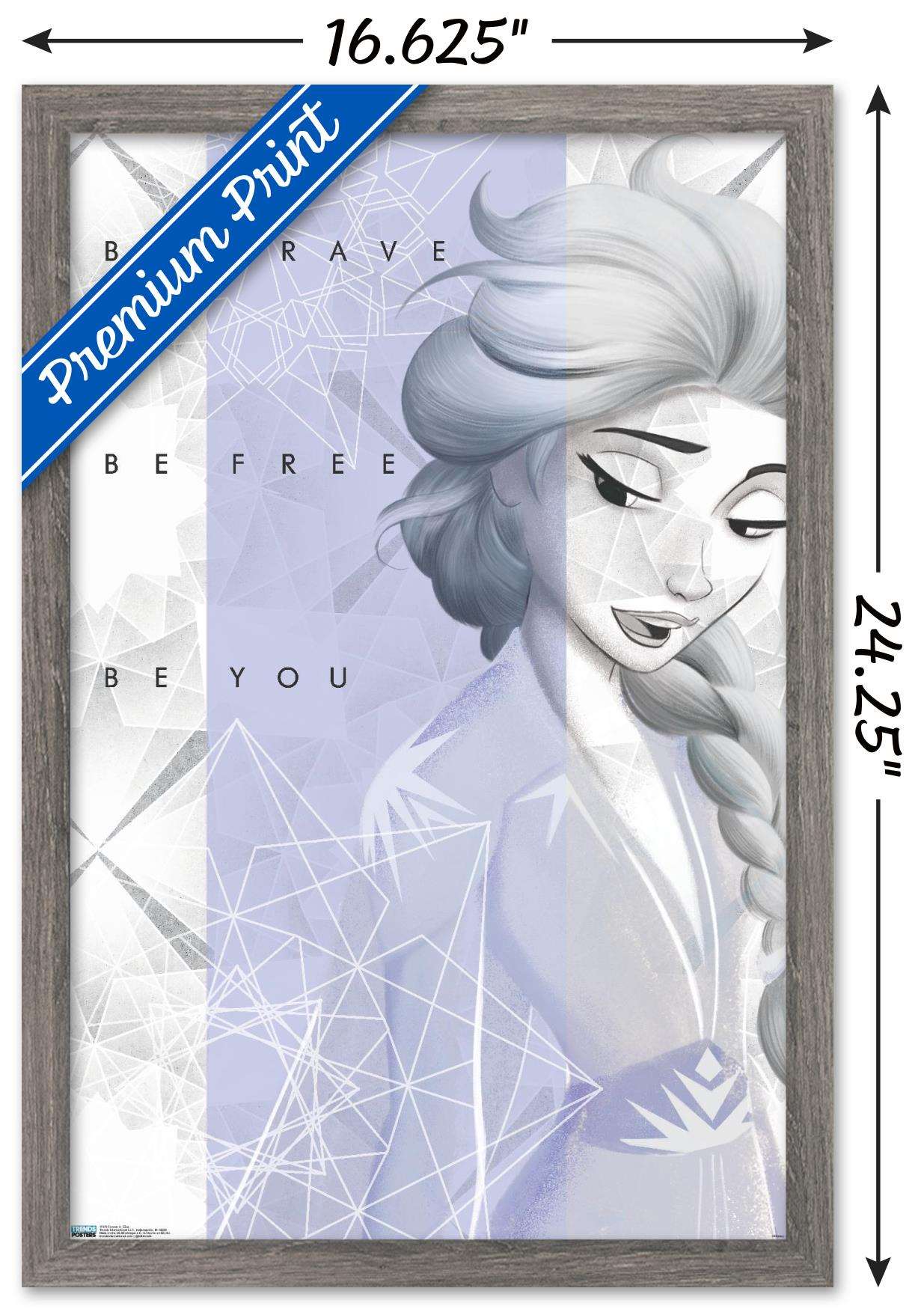 Disney Frozen 2 - Elsa Wall Poster, 14.725" x 22.375", Framed