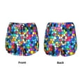thumbnail image 5 of Lsque Colorful Tie Dye Stained Glass 2 Printed Women's Running Shorts with Liner Pockets,Elastic Quick Dry Workout Athletic Gym Yoga Shorts,Womens High Waist Shorts-X-Large, 5 of 9