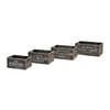 Set of 4 Brown Country Market Crates 16.75"