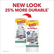 Glad ForceFlex MaxStrength with Clorox Trash Bags, 13 Gal, Eucalyptus and Peppermint, 40 Ct