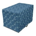 thumbnail image 1 of Night Dog Crate Cover, Moon Clouds Stars Illustration Themed Sleep Time Sky Repetitive Motifs, Easy to Use Pet Kennel Cover Small Dogs Puppies Kittens, 7 Sizes, Dark Sky Blue, by Ambesonne, 1 of 6