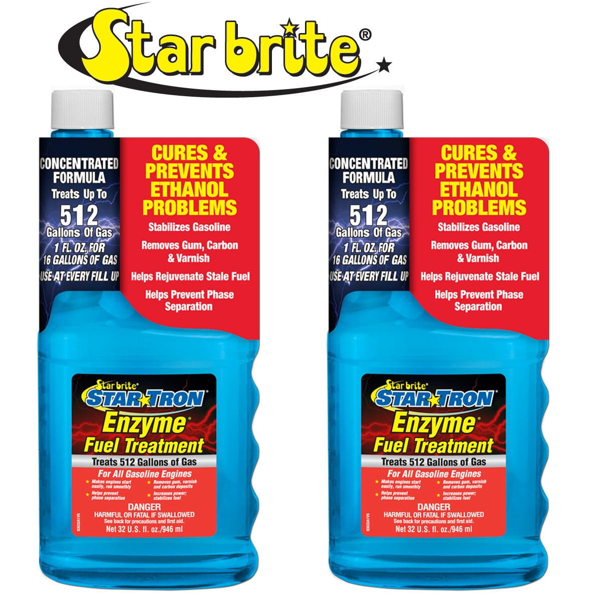 2Pack Star Brite Star Tron Enzyme Fuel Treatment Concentrated Gas