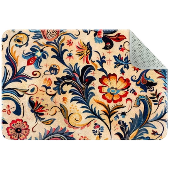 Vinatge Bohemia Pattern Entryway Rug, 2x3 Area Rug Indoor Door Mat Non-slip Washable Floor Carpet Rug for Bedroom Office Dining Room Bathroom
