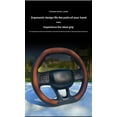 thumbnail image 4 of All Seasons Leather Diamond Steering Wheel Cover Universal Fit for 14 .5-15 Inch Durable Leather Cover Anti-Slip Veins Design, 4 of 6