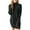 Black, variant on Womens Hooded Sweater Women's Crewneck Oversized Pullover Fall Cable Knit Long Sleeve Chunky Short Sweaters Dresses Knitted Loose Top