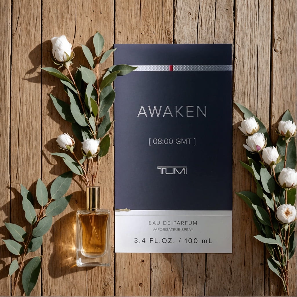 Tumi Awaken 3.4 oz EDP for Men - Woody Citrusy Scent, Ideal for
