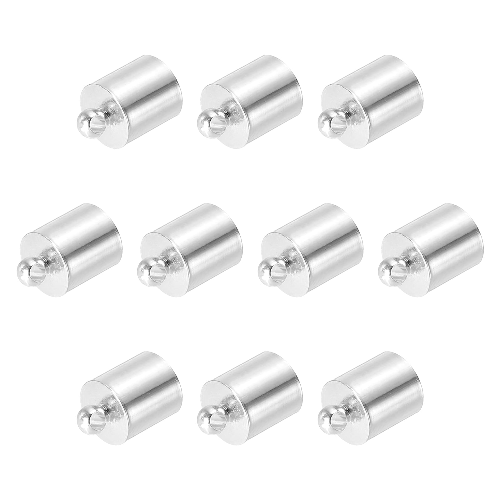 25Pcs Cord End Caps, 7.6mm End Cap Barrel Beads Kumihimo End Caps Brass