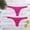 w93# Hot Pink611, variant on Women Tankini Swimwear Bottoms Solid Color Low Rise Brazilian Thong Bikini Beachwear Comfortable Breathable Seamless Swim Briefs,Pink,XXXL