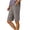 Gray, variant on Women's Bermuda Shorts High Waisted Knee Length Wide Leg Shorts with Pockets Summer Casual Wear Side Open Bottoms Streetwear