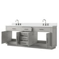 thumbnail image 4 of Abbey 84 in W White Oak Double Vanity, White Quartz Top and Faucet Set, 4 of 5