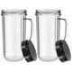 thumbnail image 1 of Vasos para batidora de 650 ml de altura, paquete de 2 unidades, Magic Bullet con tapa abatible, 1 of 9