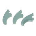 3pcs Surfboard Tail Fin Fiberglass Paddle Board Fin Replacement Green