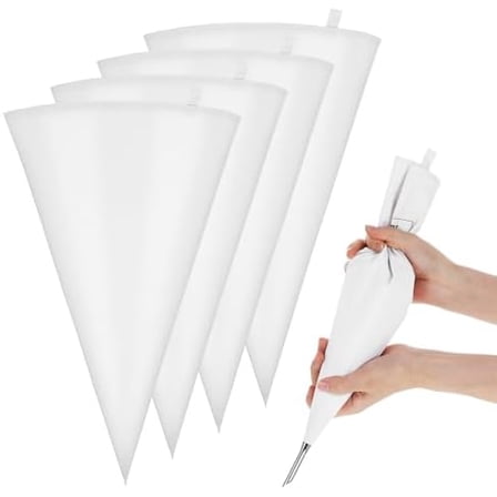 4Pack Reusable Piping Bags for Baking, 16"Professional Nylon Pastry Bags,Large Capacity Icing Bag for Frosting, Icing, Cupcakes, Cookies$$Home Decor, Kitchen, & Other